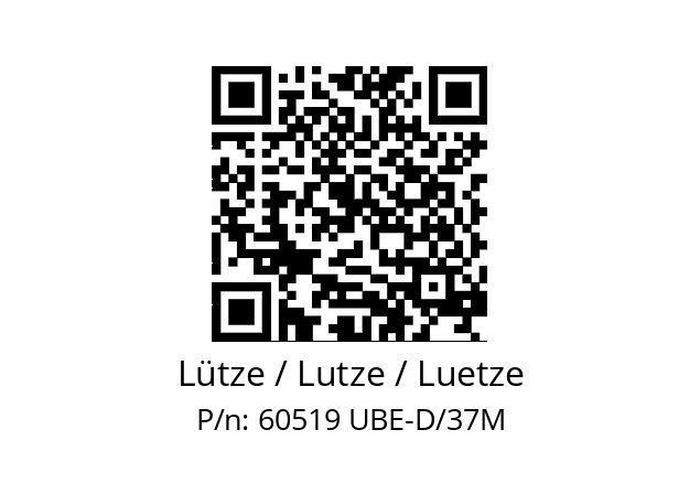   Lütze / Lutze / Luetze 60519 UBE-D/37M