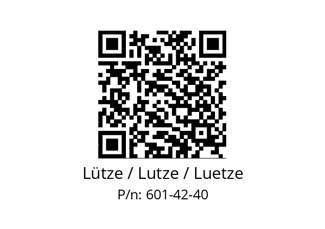   Lütze / Lutze / Luetze 601-42-40