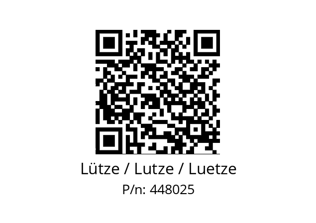   Lütze / Lutze / Luetze 448025