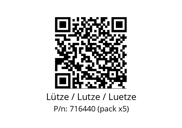   Lütze / Lutze / Luetze 716440 (pack x5)