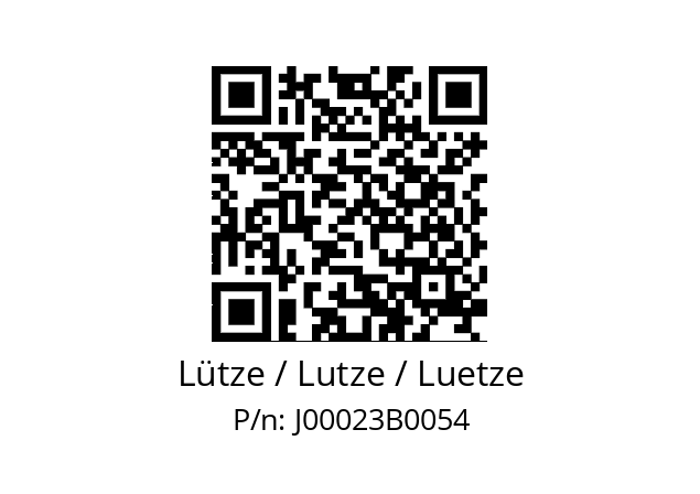   Lütze / Lutze / Luetze J00023B0054