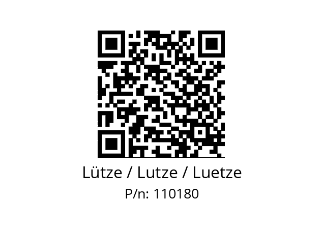   Lütze / Lutze / Luetze 110180