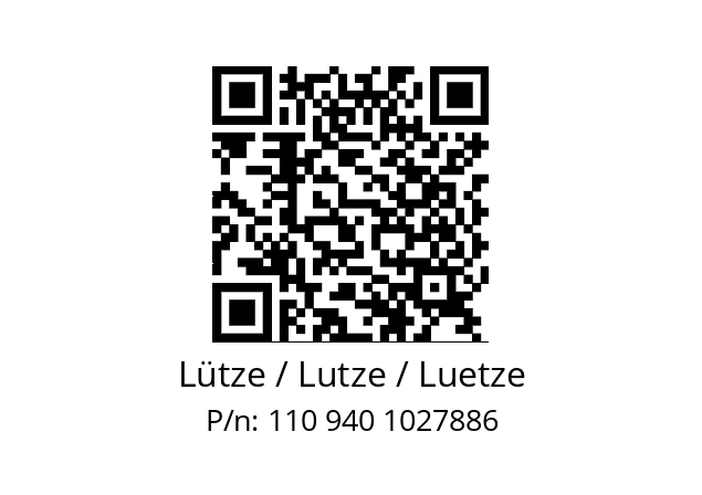   Lütze / Lutze / Luetze 110 940 1027886