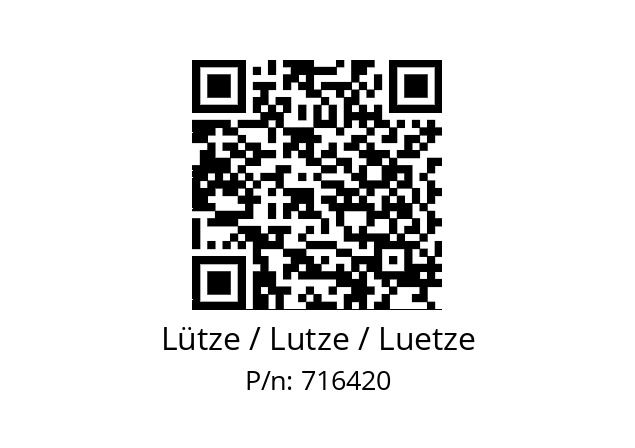   Lütze / Lutze / Luetze 716420