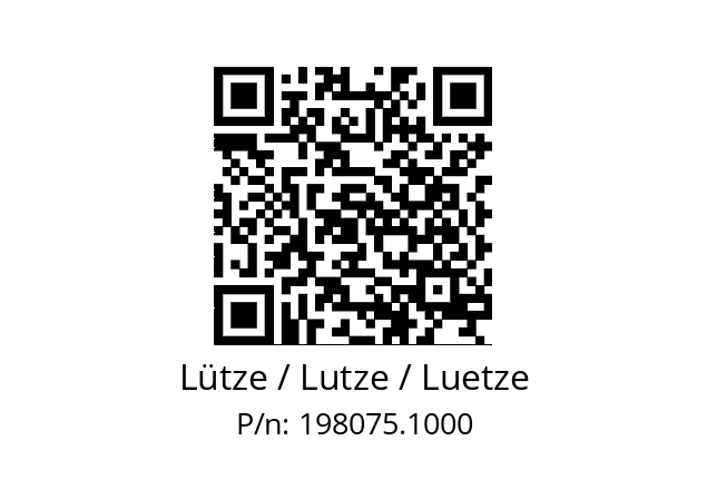   Lütze / Lutze / Luetze 198075.1000