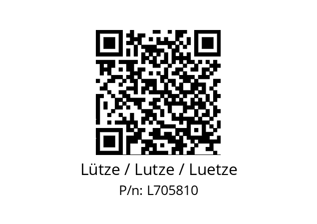   Lütze / Lutze / Luetze L705810