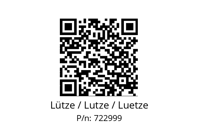   Lütze / Lutze / Luetze 722999