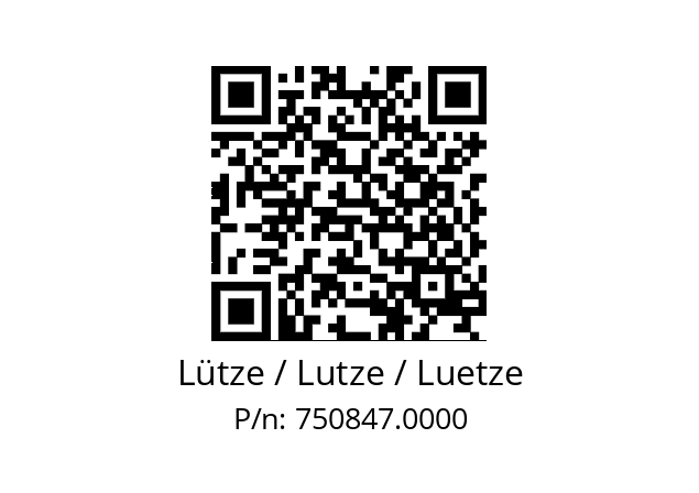   Lütze / Lutze / Luetze 750847.0000