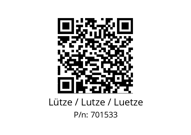   Lütze / Lutze / Luetze 701533