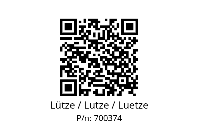   Lütze / Lutze / Luetze 700374