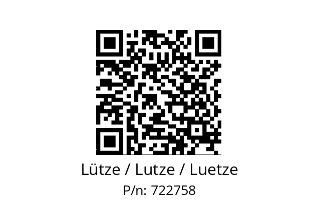   Lütze / Lutze / Luetze 722758