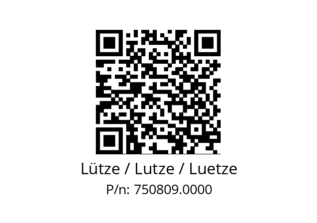   Lütze / Lutze / Luetze 750809.0000