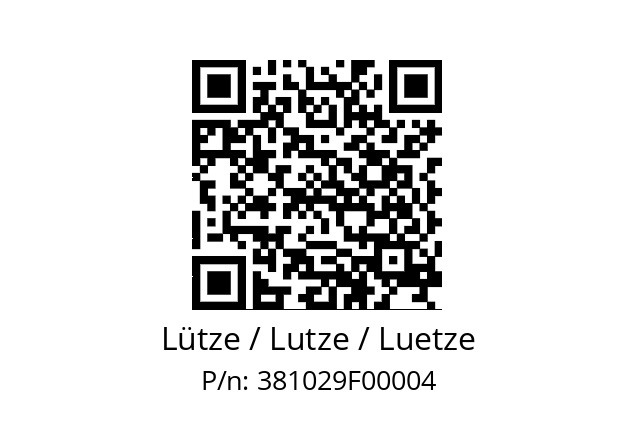   Lütze / Lutze / Luetze 381029F00004