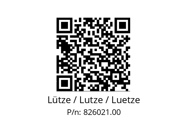   Lütze / Lutze / Luetze 826021.00