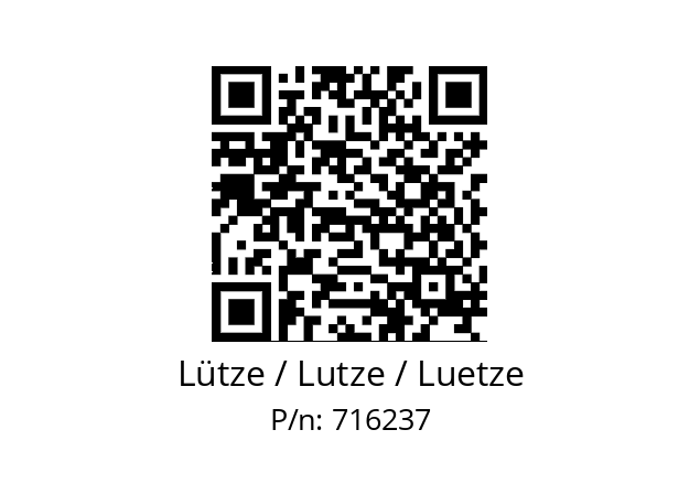   Lütze / Lutze / Luetze 716237