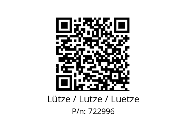   Lütze / Lutze / Luetze 722996