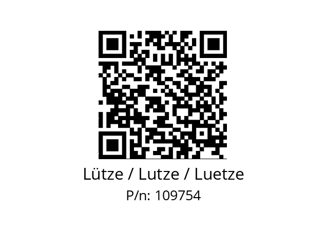   Lütze / Lutze / Luetze 109754