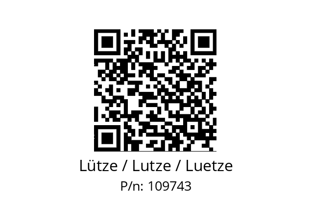   Lütze / Lutze / Luetze 109743