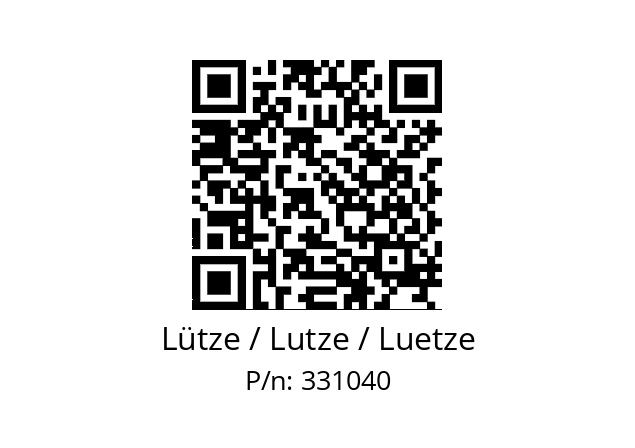   Lütze / Lutze / Luetze 331040