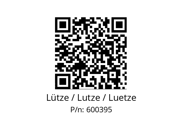   Lütze / Lutze / Luetze 600395