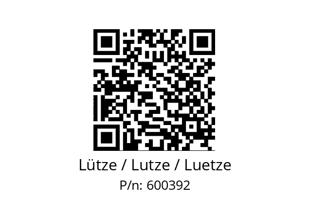   Lütze / Lutze / Luetze 600392