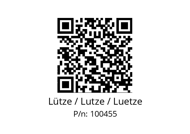   Lütze / Lutze / Luetze 100455