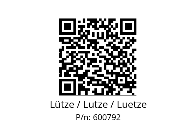   Lütze / Lutze / Luetze 600792