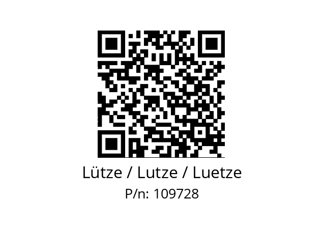   Lütze / Lutze / Luetze 109728