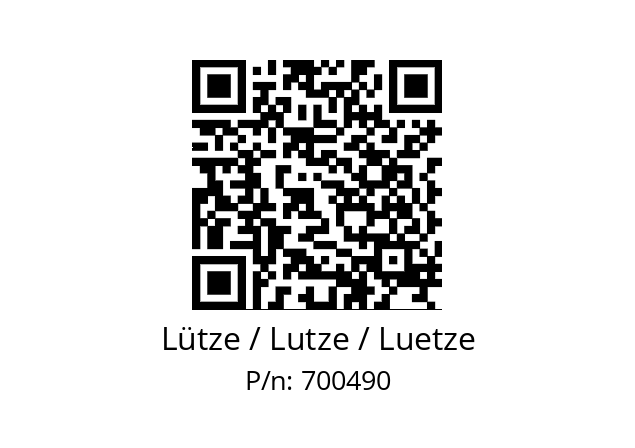   Lütze / Lutze / Luetze 700490