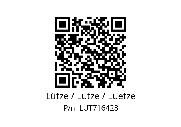   Lütze / Lutze / Luetze LUT716428