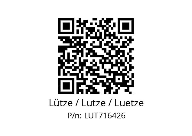   Lütze / Lutze / Luetze LUT716426