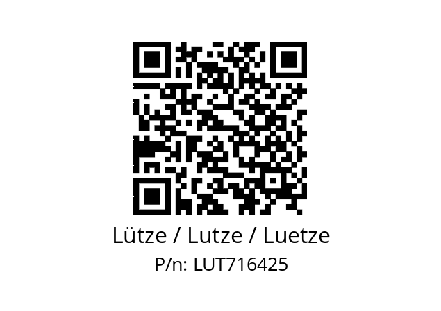   Lütze / Lutze / Luetze LUT716425