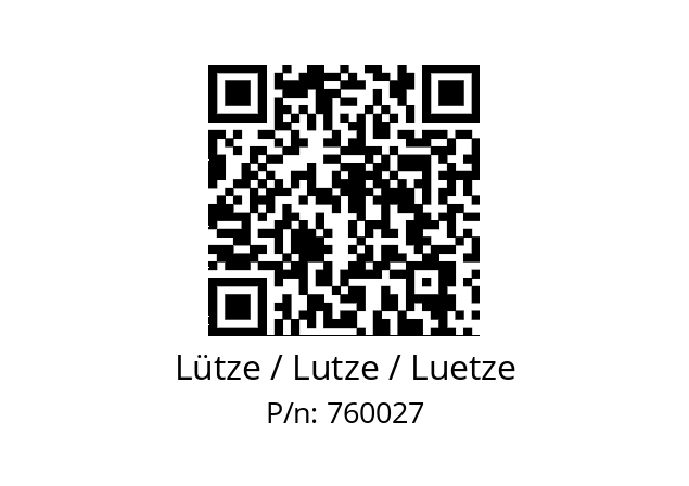   Lütze / Lutze / Luetze 760027