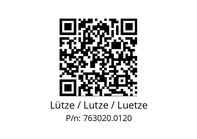   Lütze / Lutze / Luetze 763020.0120