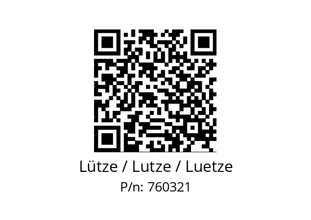   Lütze / Lutze / Luetze 760321