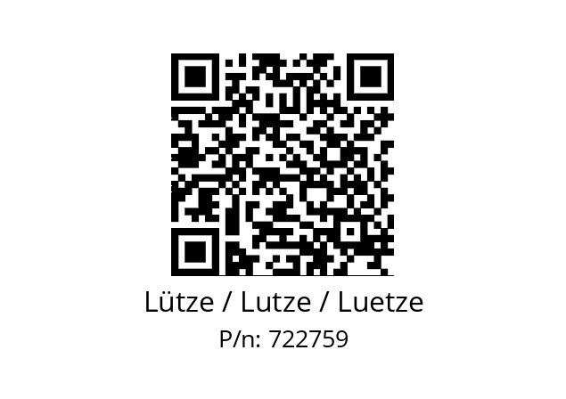   Lütze / Lutze / Luetze 722759