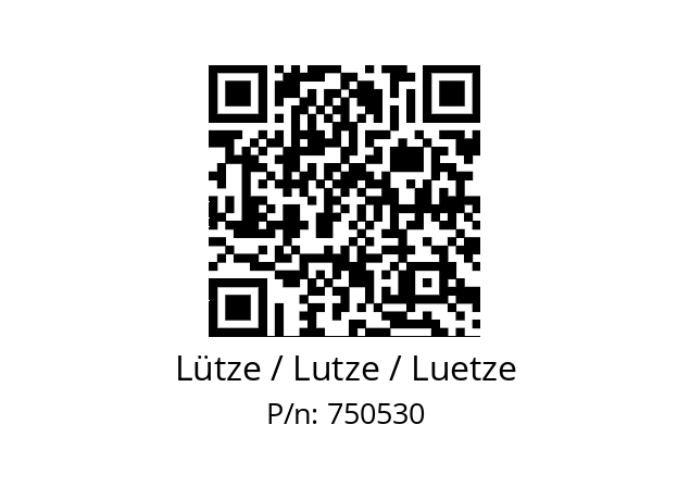   Lütze / Lutze / Luetze 750530