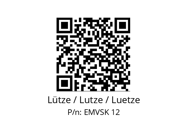   Lütze / Lutze / Luetze EMVSK 12