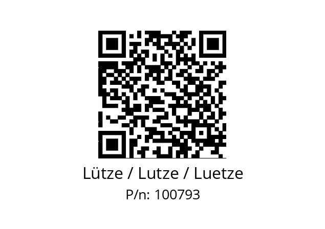   Lütze / Lutze / Luetze 100793