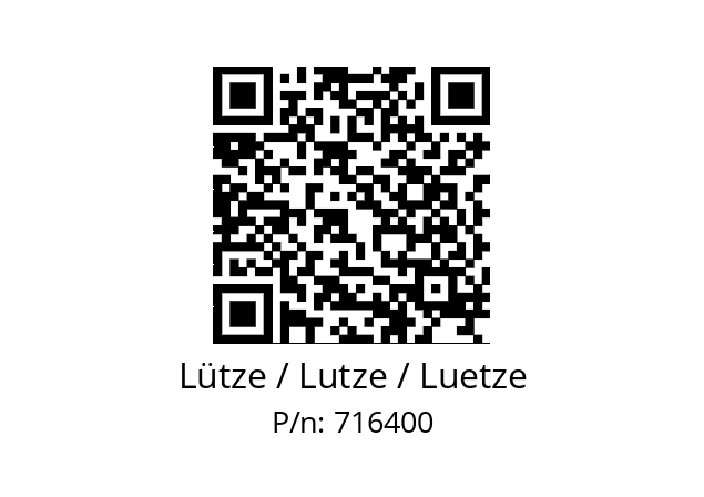   Lütze / Lutze / Luetze 716400