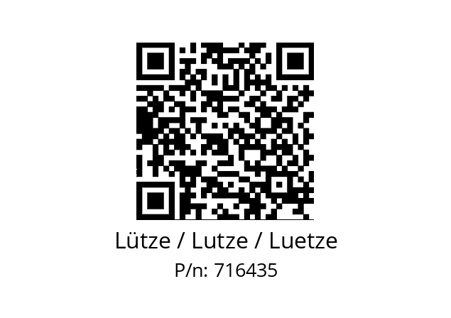   Lütze / Lutze / Luetze 716435