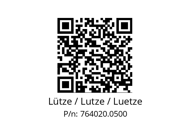   Lütze / Lutze / Luetze 764020.0500