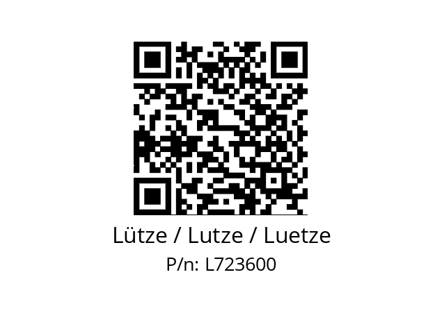   Lütze / Lutze / Luetze L723600