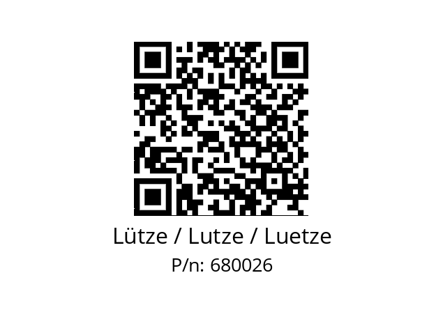   Lütze / Lutze / Luetze 680026