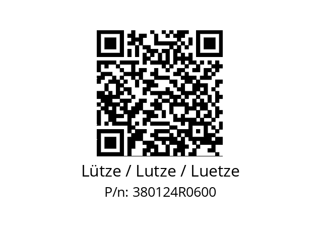   Lütze / Lutze / Luetze 380124R0600