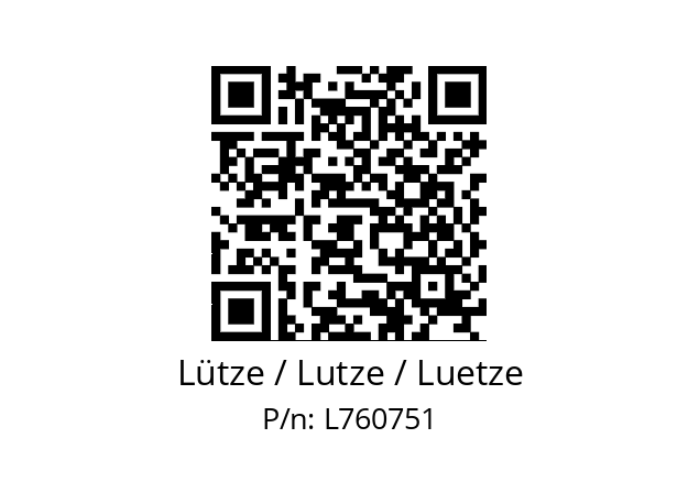   Lütze / Lutze / Luetze L760751