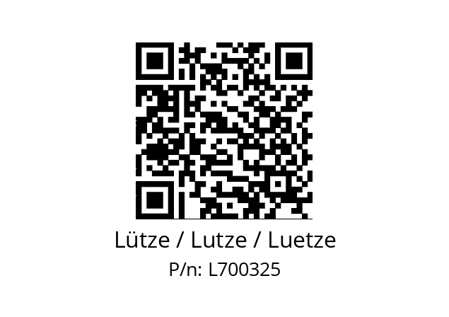   Lütze / Lutze / Luetze L700325