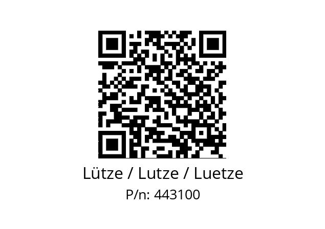   Lütze / Lutze / Luetze 443100