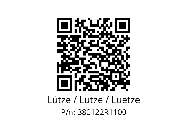   Lütze / Lutze / Luetze 380122R1100