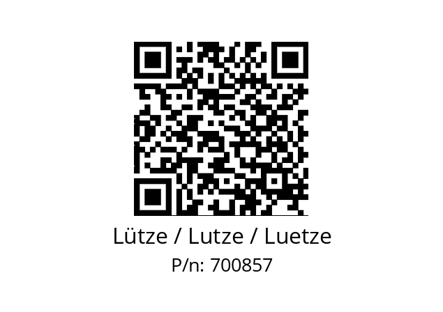   Lütze / Lutze / Luetze 700857